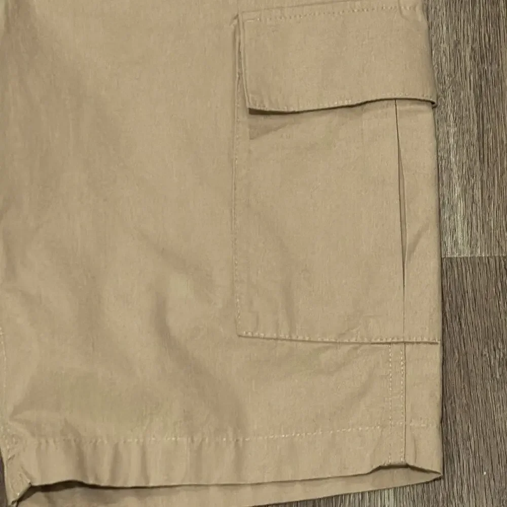 Cargo Shorts men’s BP Small Tan Front Side Pockets 2 Side Velcro Pockets Outdoor - Picture 4 of 13